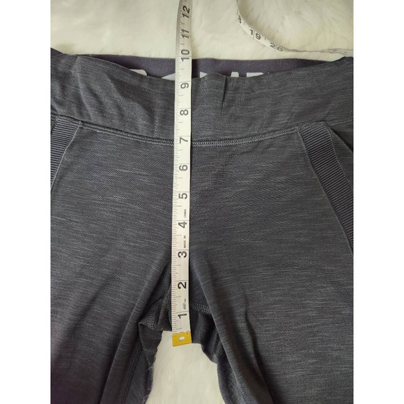 Under Armour Womens Compression Pants Black Mid Rise Pull On Workout Heathered S - Picture 4 of 6